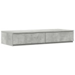 vidaXL Cadru de pat cu depozitare Gri din beton 226.5 x 90 x 31.5 cm