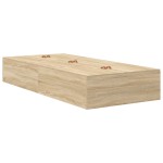 vidaXL Cadru de pat cu depozitare Stejar Sonoma 226.5 x 75 x 31.5 cm
