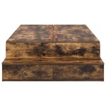 vidaXL Cadru de pat cu depozitare Stejar fumuriu 226.5 x 75 x 31.5 cm