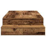 vidaXL Cadru de pat cu depozitare Lemn vechi 226.5 x 75 x 31.5 cm