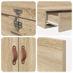 vidaXL Cadru de pat cu depozitare Stejar Sonoma 226.5 x 120 x 31.5 cm vidaXL Cadru de pat cu depozitare Stejar Sonoma 226.5 x 120 x 31.5 cm