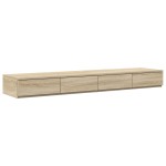 vidaXL Cadru de pat cu depozitare Stejar Sonoma 226.5 x 140 x 31.5 cm