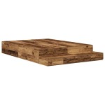 vidaXL Cadru de pat cu depozitare Lemn vechi 226.5 x 140 x 31.5 cm