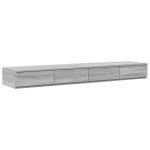 vidaXL Cadru de pat cu depozitare sonoma gri 226.5 x 135 x 31.5 cm