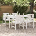 vidaXL Scaun de dining pentru grădină. 4 pcs Alb 65.5 x 55.5 x 88cm