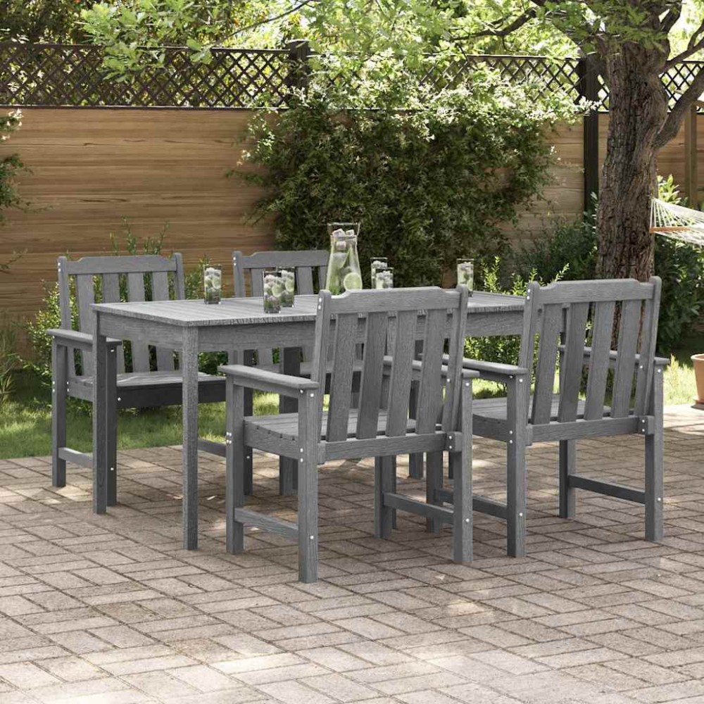vidaXL Scaun de dining pentru grădină. cu pernă 4 pcs Gri deschis