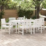 vidaXL Scaun de dining pentru grădină. 6 pcs Alb 65.5 x 55.5 x 88cm