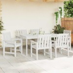 vidaXL Scaun de dining pentru grădină. 6 pcs Alb 65.5 x 55.5 x 88cm