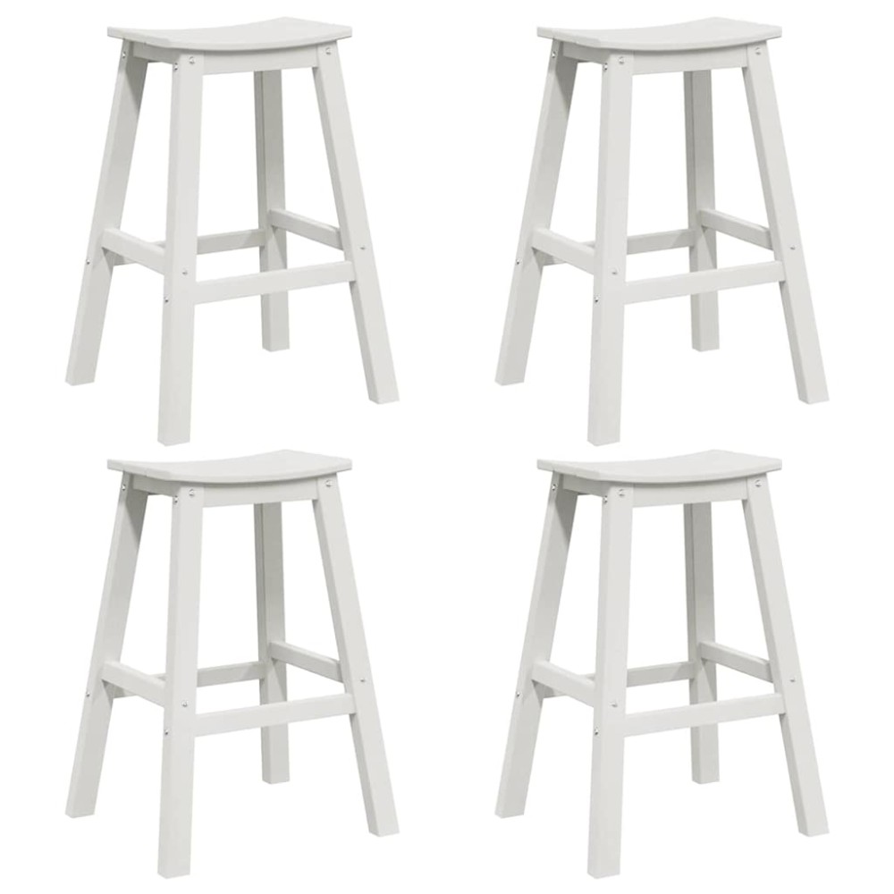vidaXL Set bar de grădină 4 pcs Alb HDPE