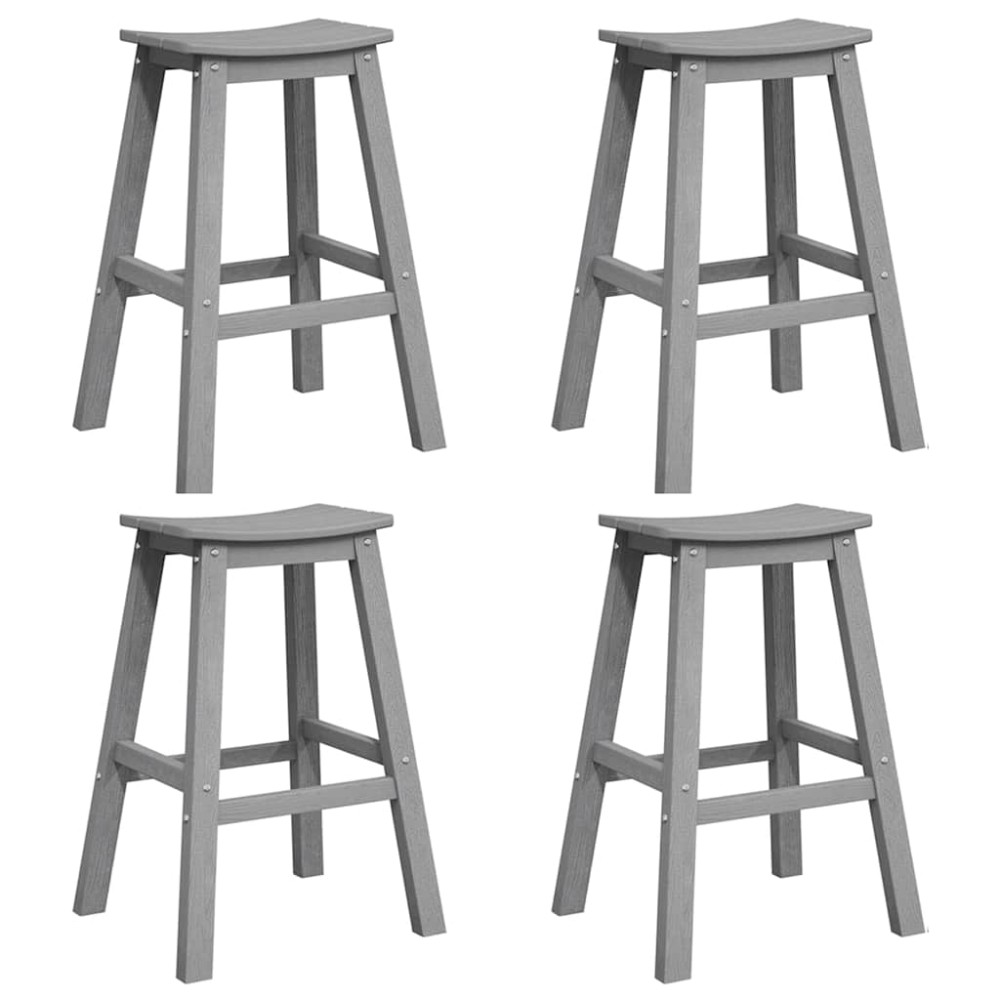 vidaXL Set bar de grădină 4 pcs Gri deschis HDPE