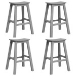 vidaXL Set bar de grădină 4 pcs Gri deschis HDPE