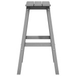 vidaXL Set bar de grădină 4 pcs Gri deschis HDPE