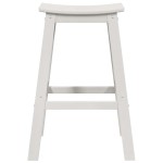 vidaXL Set bar de grădină 6 pcs Alb HDPE