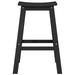 vidaXL Set bar de grădină 6 pcs Negru HDPE