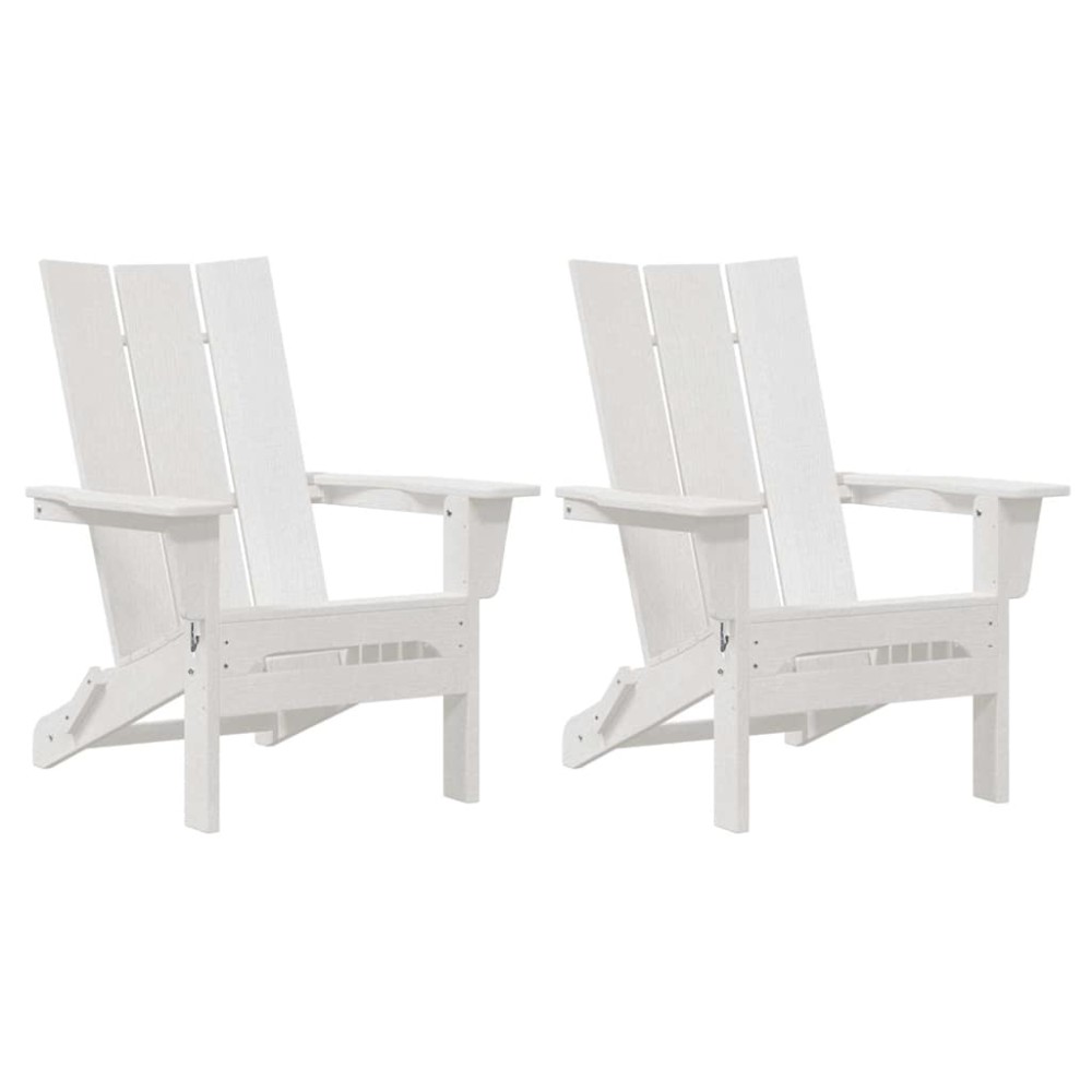 vidaXL Mobilier de lounge pentru grădină 2 pcs Alb 74.5 x 80.5 x 90 cm
