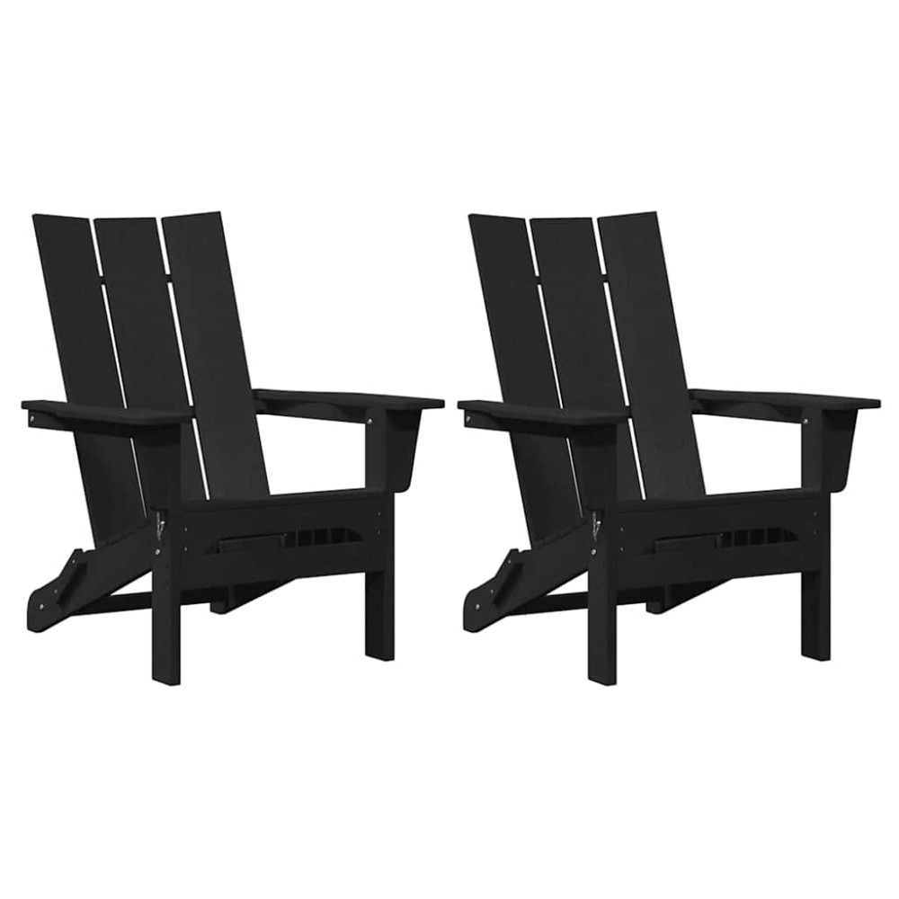 vidaXL Mobilier de lounge pentru grădină 2 pcs Negru