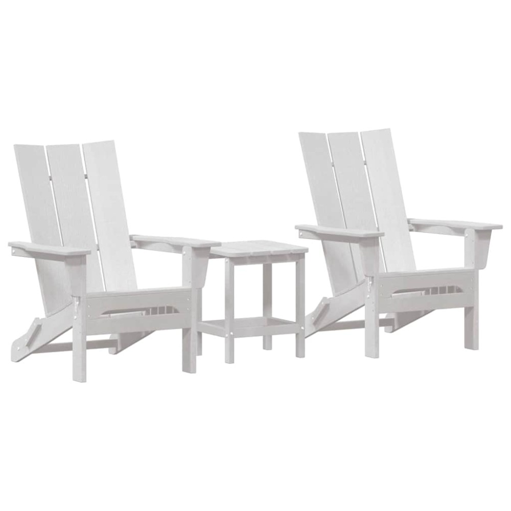 vidaXL Mobilier de lounge pentru grădină 3 pcs Alb 38 x 38 x 46cm