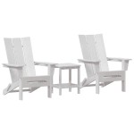 vidaXL Mobilier de lounge pentru grădină 3 pcs Alb 38 x 38 x 46cm