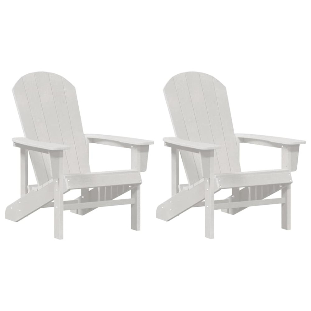 vidaXL Mobilier de lounge pentru grădină 2 pcs Alb 74 x 82 x 90cm
