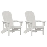 vidaXL Mobilier de lounge pentru grădină 2 pcs Alb 74 x 82 x 90cm