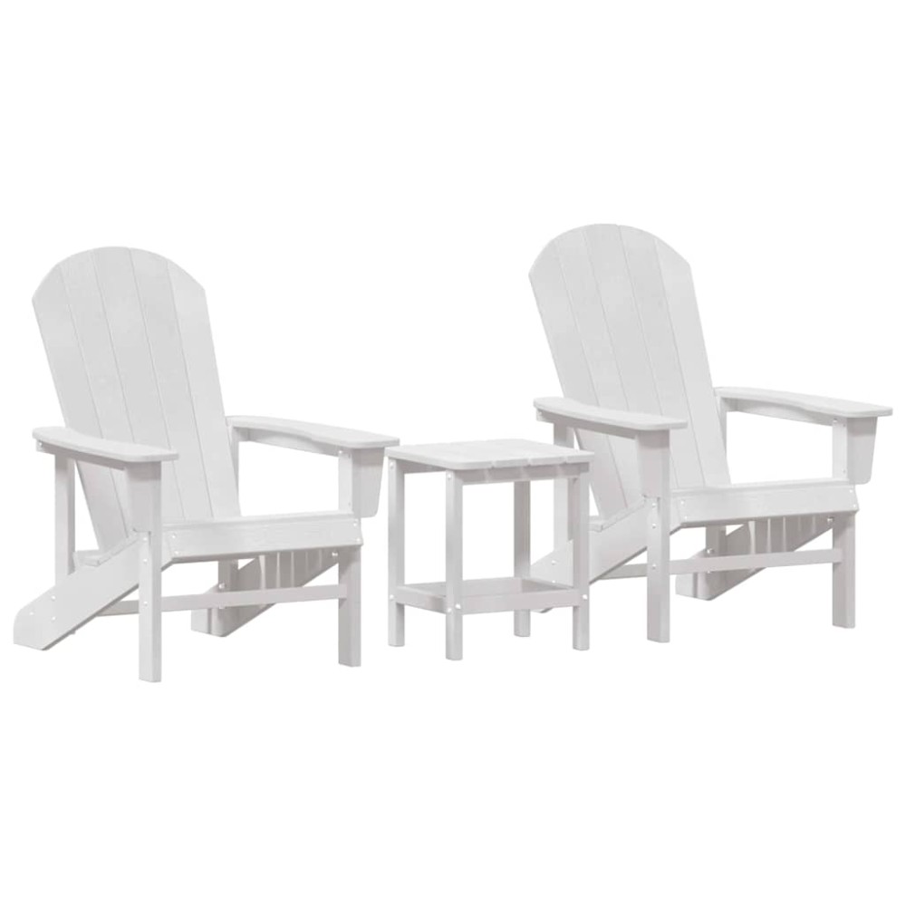 vidaXL Mobilier de lounge pentru grădină 3 pcs Alb 38 x 38 x 46cm