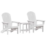 vidaXL Mobilier de lounge pentru grădină 3 pcs Alb 38 x 38 x 46cm