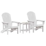 vidaXL Mobilier de lounge pentru grădină 3 pcs Alb 38 x 38 x 46cm