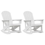 vidaXL Fotolii Adirondack Marmite 2 pcs Alb HDPE