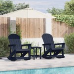 vidaXL Fotolii Adirondack Marmite 2 pcs Albastru marin HDPE