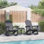 vidaXL Fotolii Adirondack Marmite 2 pcs Gri deschis HDPE