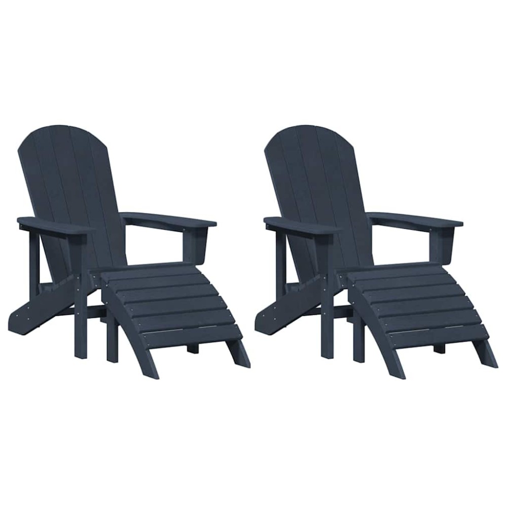 vidaXL Mobilier de lounge pentru grădină 2 pcs Bleumarin