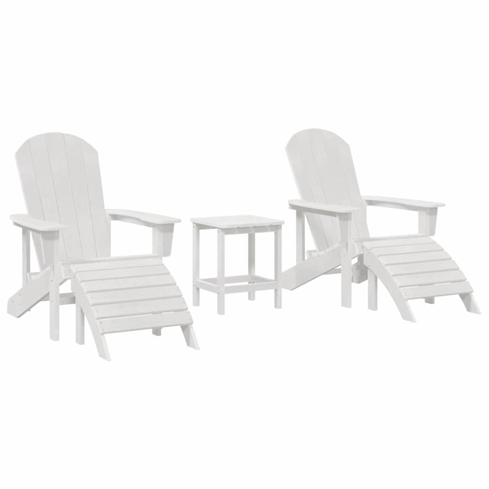 vidaXL Mobilier de lounge pentru grădină 3 pcs Alb 38 x 38 x 46cm