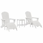 vidaXL Mobilier de lounge pentru grădină 3 pcs Alb 38 x 38 x 46cm