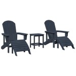 vidaXL Mobilier de lounge pentru grădină 3 pcs Bleumarin
