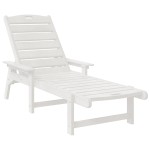 vidaXL Mobilier de lounge pentru grădină 2 pcs Alb 53 x 195.5 x 30cm
