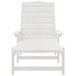 vidaXL Mobilier de lounge pentru grădină 2 pcs Alb 53 x 195.5 x 30cm