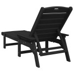 vidaXL Mobilier de lounge pentru grădină 2 pcs Negru 53 x 195.5 x 30cm