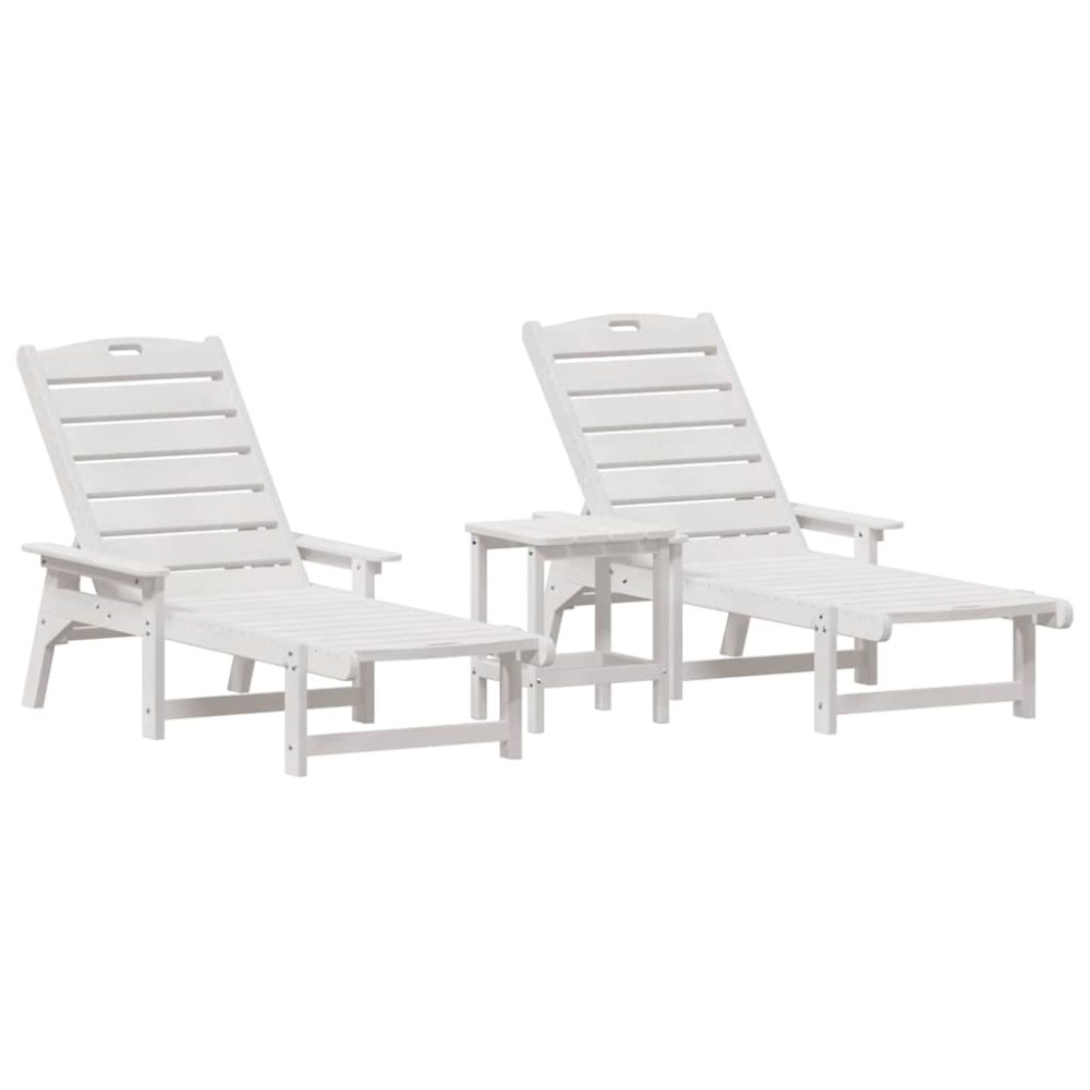 vidaXL Mobilier de lounge pentru grădină 3 pcs Alb 38 x 38 x 46cm
