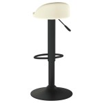 vidaXL Scaun de bar, crem, catifea