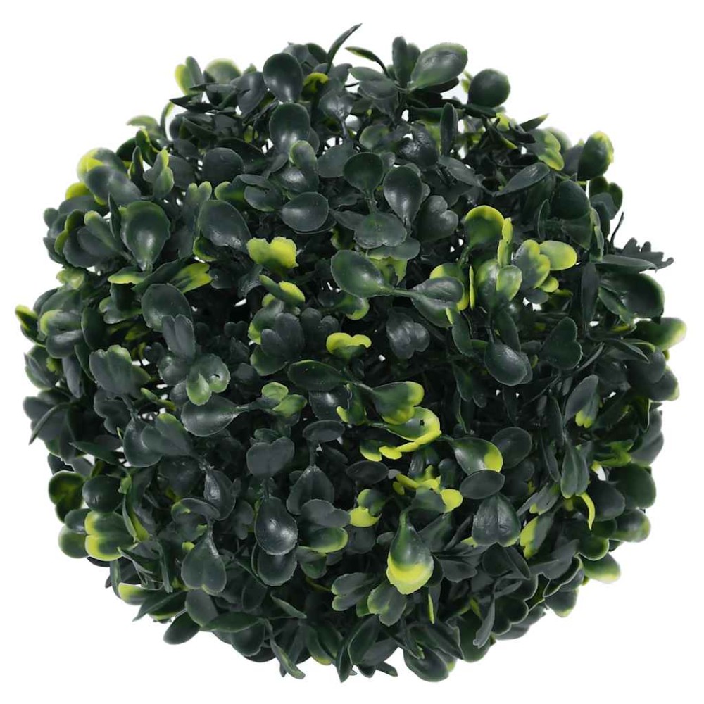 vidaXL Bile artificiale din lemn de cimiș cu lumini LED 4 buc Verde