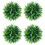 vidaXL Mingi artificiale din lemn de cimiș cu lumini LED 2 buc Verde