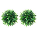 vidaXL Mingi artificiale din lemn de cimiș cu lumini LED 2 buc Verde vidaXL Mingi artificiale din lemn de cimiș cu lumini LED 2 buc Verde