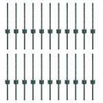 vidaXL Stâlpi de Gard Manual 22 pcs Verde 80 cm Oțel vidaXL Stâlpi de Gard Manual 22 pcs Verde 80 cm Oțel
