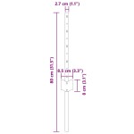 vidaXL Stâlpi de gard argintii 44 pcs Verde 100 x 0.4 m Oțel