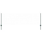 vidaXL Stâlpi de gard argintii 22 pcs Verde Standard Metal