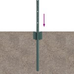 vidaXL Stâlpi de gard argintii 22 pcs Verde Standard Metal