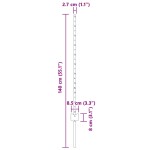 vidaXL Stâlpi de gard argintii 22 pcs Verde 50 x 1 m Metal