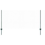 vidaXL Stâlpi de gard argintii 44 pcs Verde 100 x 1 m