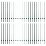 vidaXL Stâlpi de gard argintii 44 pcs Verde 100 x 1.4 m Metal vidaXL Stâlpi de gard argintii 44 pcs Verde 100 x 1.4 m Metal