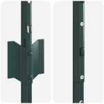 vidaXL Stâlpi de gard argintii 22 pcs Verde 50 x 1,5 m Metal vidaXL Stâlpi de gard argintii 22 pcs Verde 50 x 1,5 m Metal
